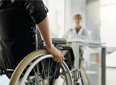 Patient consulting with healthcare professional